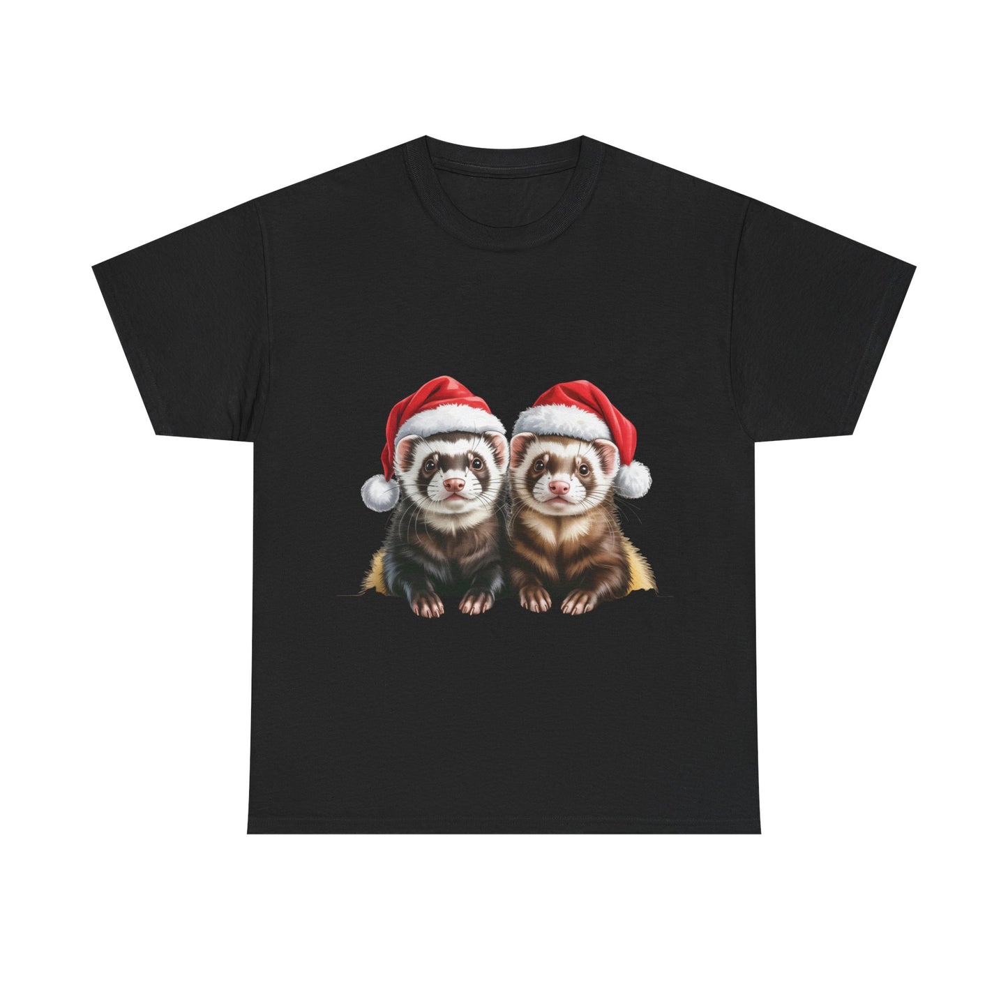 Furry Ferret Friends Christmas T-Shirt, Festive Ferret Christmas Tee, Cute Pet Ferret Lover Shirt, Holiday Apparel, Great Gift for Pet Owners