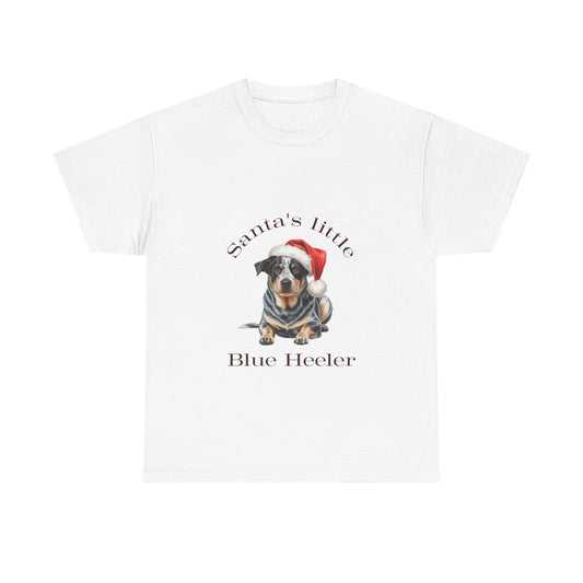 Santa's little Blue Heeler T-Shirt, Festive Blue Heeler Dog Christmas Tee, Cute Pet Lover Shirt, Holiday Apparel, Great Gift for Dog Owners
