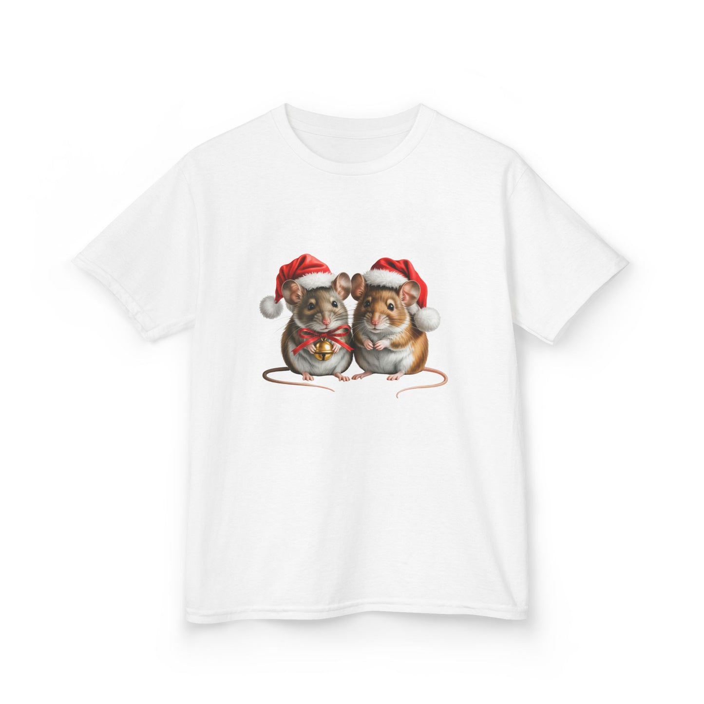 Kids Mice ChristmasT-Shirt, Festive Mice Kids Christmas Tee, Cute Mouse Lover Shirt, Holiday Apparel, Great Gift for Mice Owners