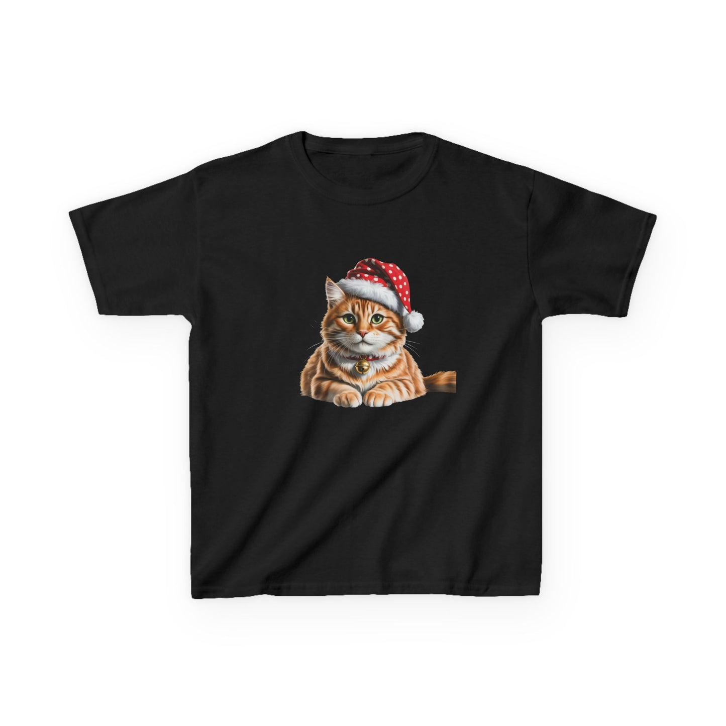 Kids Christmas Cat T-Shirt, Festive Cat Kids Christmas Tee, Cute Pet Lover Shirt, Holiday Apparel, Great Gift for Cat Owners