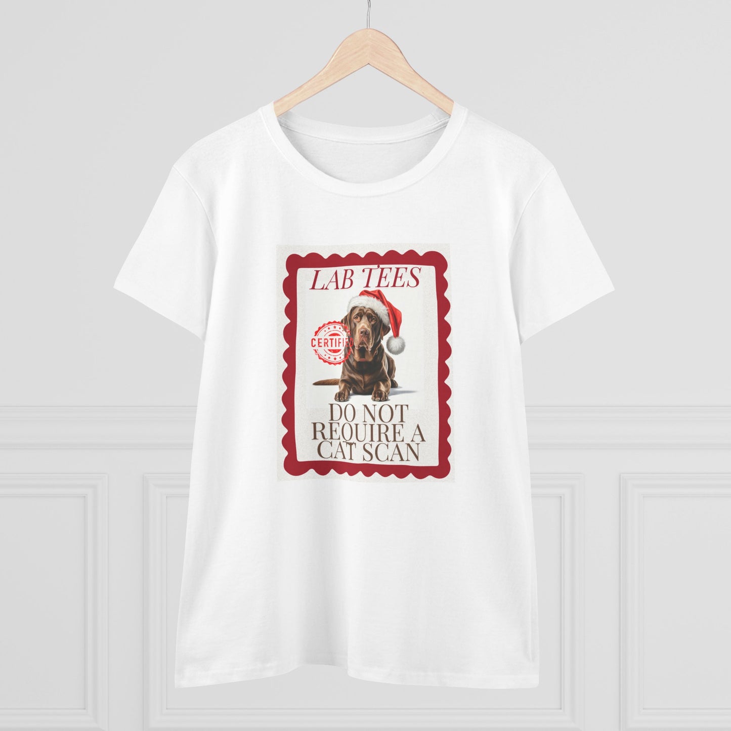 Lab Christmas T-Shirt, Festive Labrador Christmas Tee, Cute Pet Lover Shirt, Holiday Apparel, Great Gift for Pug Dog Owners, Preppy Style Top