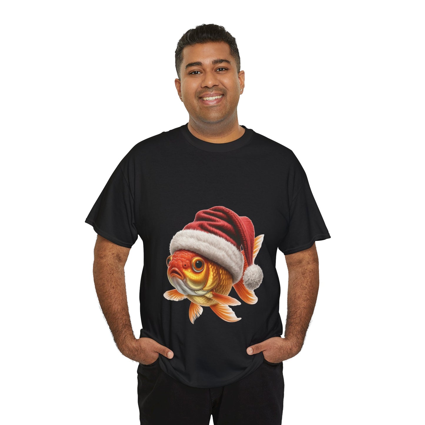Christmas Goldfish T-Shirt – Holiday Fish Lover Tee, Festive Aquarium Shirt, Cute Goldfish Xmas Gift, Nature Lover Apparel, Holiday Pet Fish Shirt for Goldfish Lovers