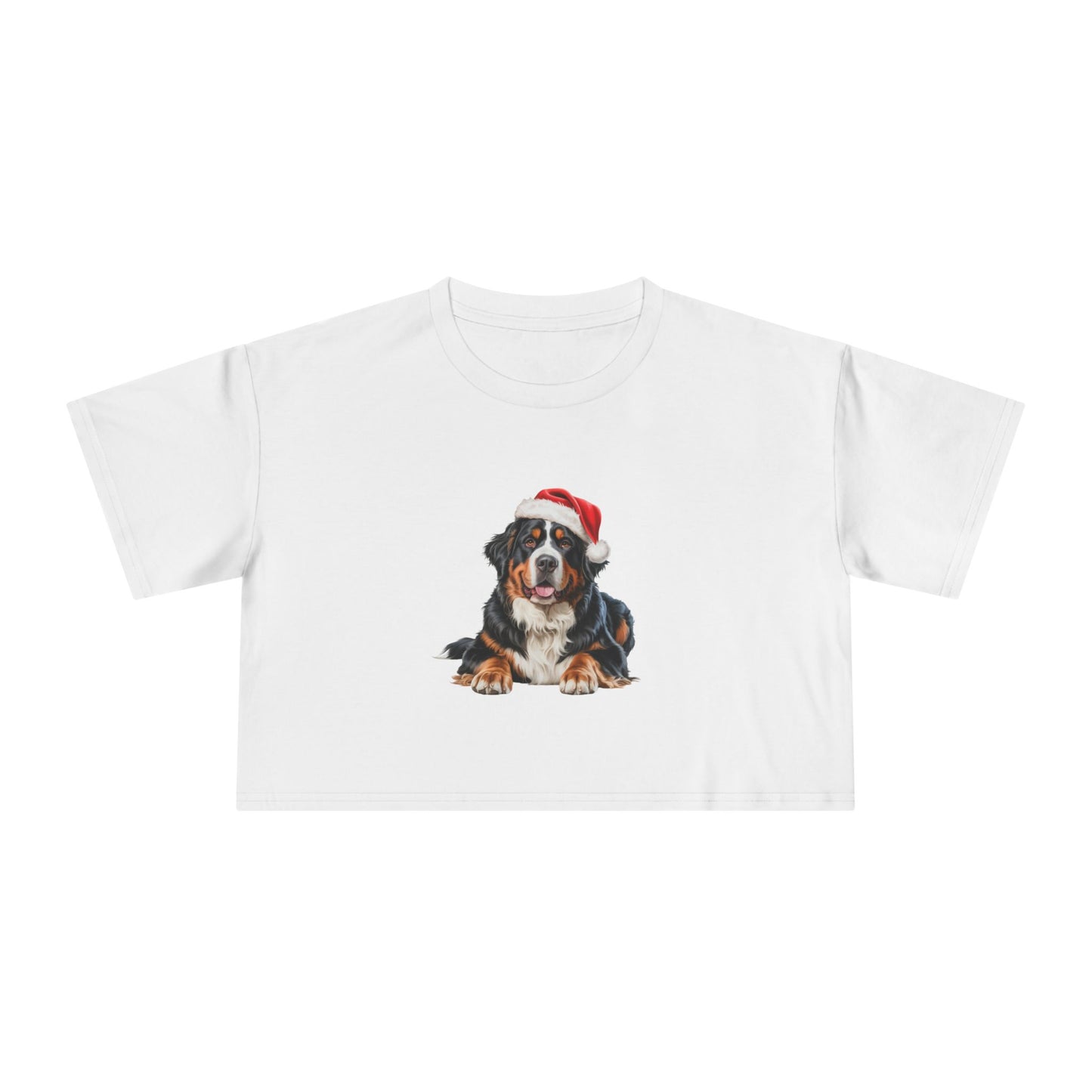 Christmas Bernese Mountain Dog Crop Tee