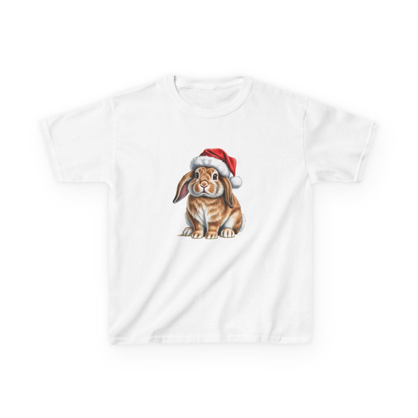 Kids Bunny Rabbit Christmas T-Shirt, Festive Bunny Rabbit Kids Christmas Tee, Cute Pet Lover Shirt, Holiday Apparel, Great Gift for Bunny Owners