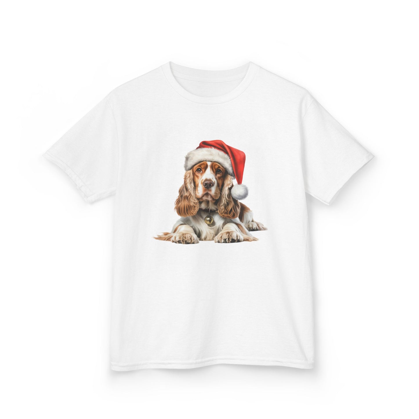 Kids Cocker Spaniel Christmas Dog T-Shirt, Festive Cocker Spaniel Dog Kids Christmas Tee, Cute Pet Lover Shirt, Holiday Apparel, Great Gift for Dog Owners