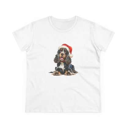 Paws, Love, and Cocker Spaniel Cheer! T-Shirt, Festive Cavoodle Dog Christmas Tee, Cute Pet Lover Shirt, Holiday Apparel, Great Gift for Dog Owners, Preppy Style Top