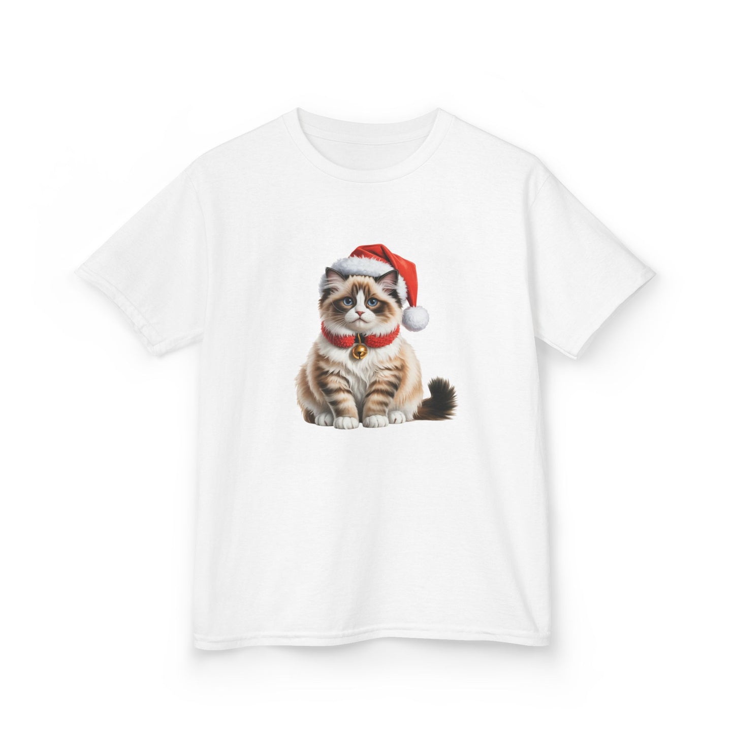 Kids Ragdoll Christmas cat T-Shirt, Festive Ragdoll cat Kids Christmas Tee, Cute Pet Lover Shirt, Holiday Apparel, Great Gift for cat Owners