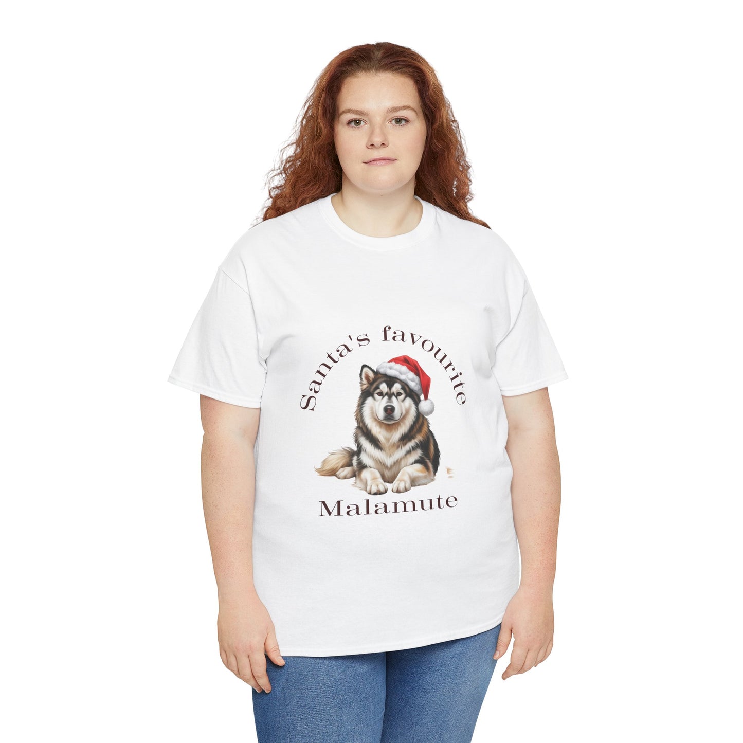Santa's Favourite Malamute T-Shirt, Festive Alaskan Malamute Dog Christmas Tee, Cute Pet Lover Shirt, Holiday Apparel, Great Gift for Dog Owners