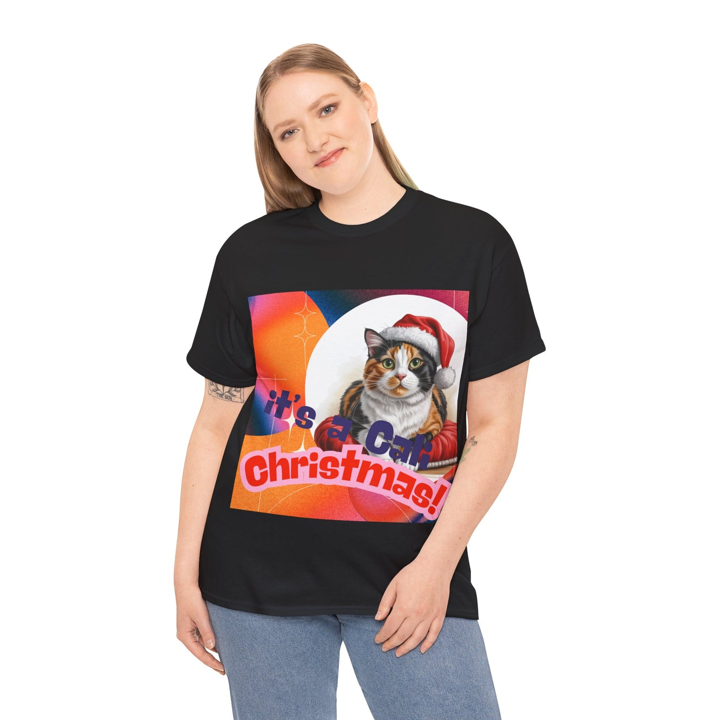 Cali Cat Christmas T-Shirt, Festive Cali Cat Christmas Tee, Cute Pet Lover Shirt, Holiday Apparel, Great Gift for cat Owners