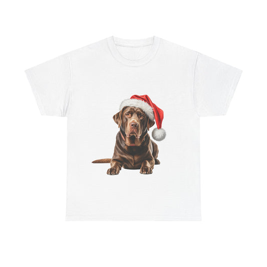 Chocolate Labrador Christmas T-Shirt, Festive Chocolate Labrador Dog Christmas Tee, Cute Pet Lover Shirt, Holiday Apparel, Great Gift for Dog Owners