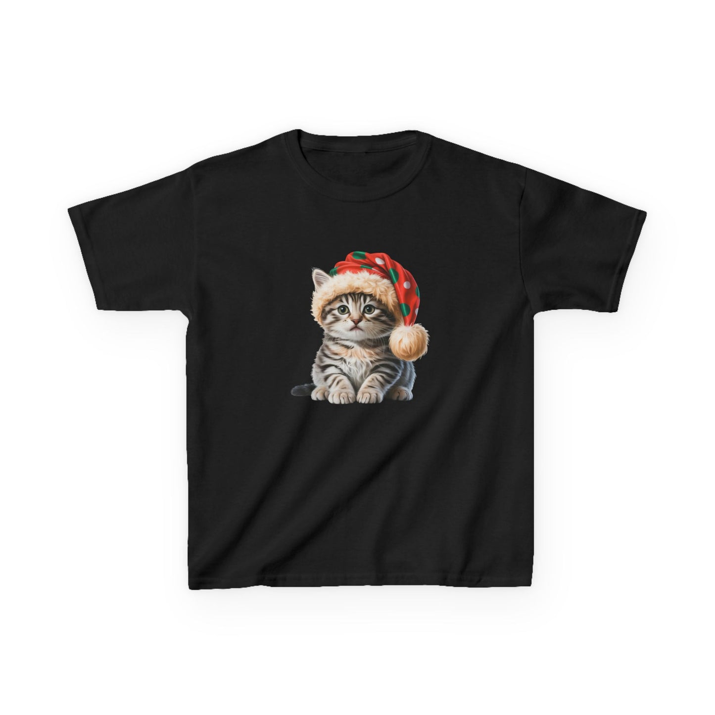 Kids Christmas Cat T-Shirt, Festive Cat Kids Christmas Tee, Cute Pet Lover Shirt, Holiday Apparel, Great Gift for Cat Owners