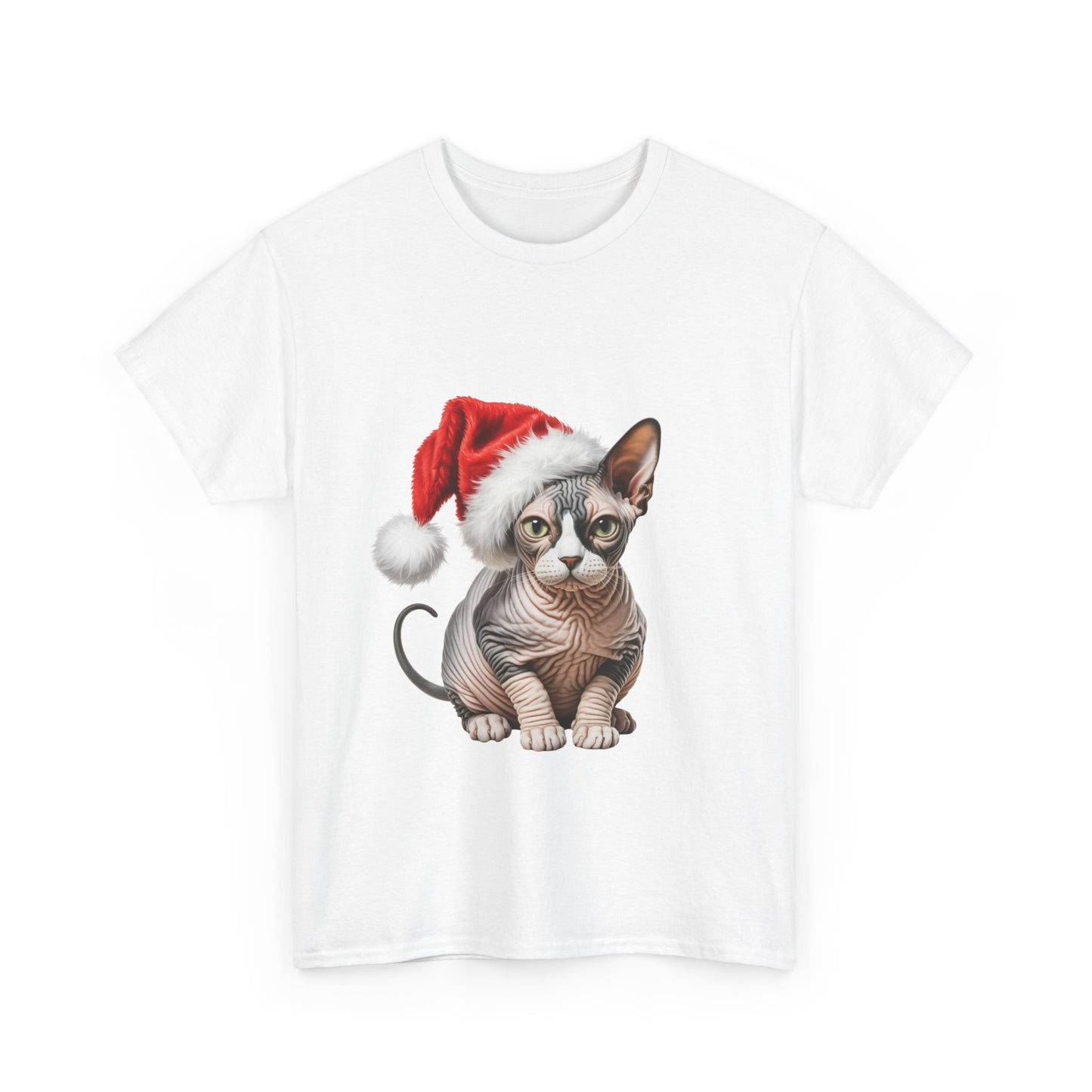 Sphinx Christmas cat T-Shirt, Festive Sphynx Cat Christmas Tee, Cute Pet Lover Shirt, Holiday Apparel, Great Gift for Pet Owners