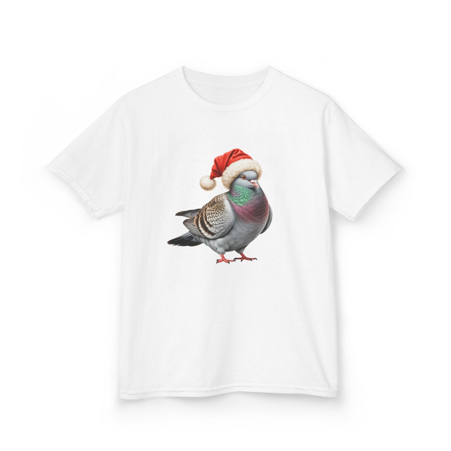 Kids Pigeon Christmas T-Shirt, Festive Pigeon Kids Christmas Tee, Cute bird Lover Shirt, Holiday Apparel, Great Gift for bird Owners