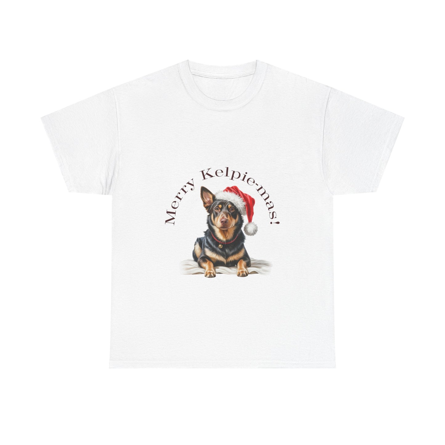 Merry Kelpie-mas T-Shirt, Festive Kelpie Dog Christmas Tee, Cute Pet Lover Shirt, Holiday Apparel, Great Gift for Dog Owners