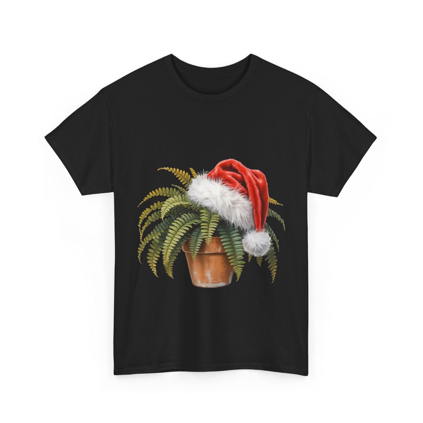 Fern Christmas T-Shirt, Festive Fern in Santa Hat Tee for Plant Lovers T-Shirt – Holiday Plant Lover Tee, Festive Botanical Shirt, Greenery Xmas Gift, Nature Lover Apparel, Holiday Garden Shirt for Plant Lovers