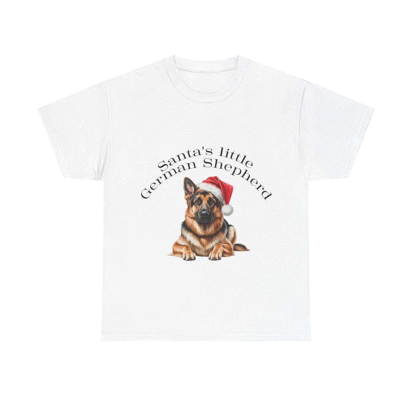 Santa's little German Shepherd T-Shirt, Festive German Shepherd Dog Christmas Tee, Cute Pet Lover Shirt, Holiday Apparel, Great Gift for Dog Owners