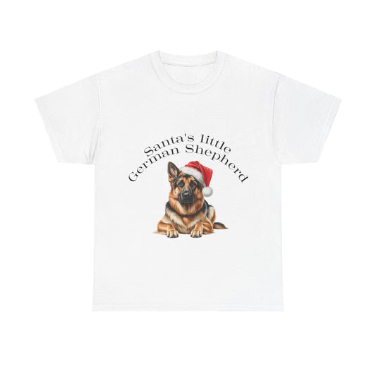 Santa's little German Shepherd T-Shirt, Festive German Shepherd Dog Christmas Tee, Cute Pet Lover Shirt, Holiday Apparel, Great Gift for Dog Owners
