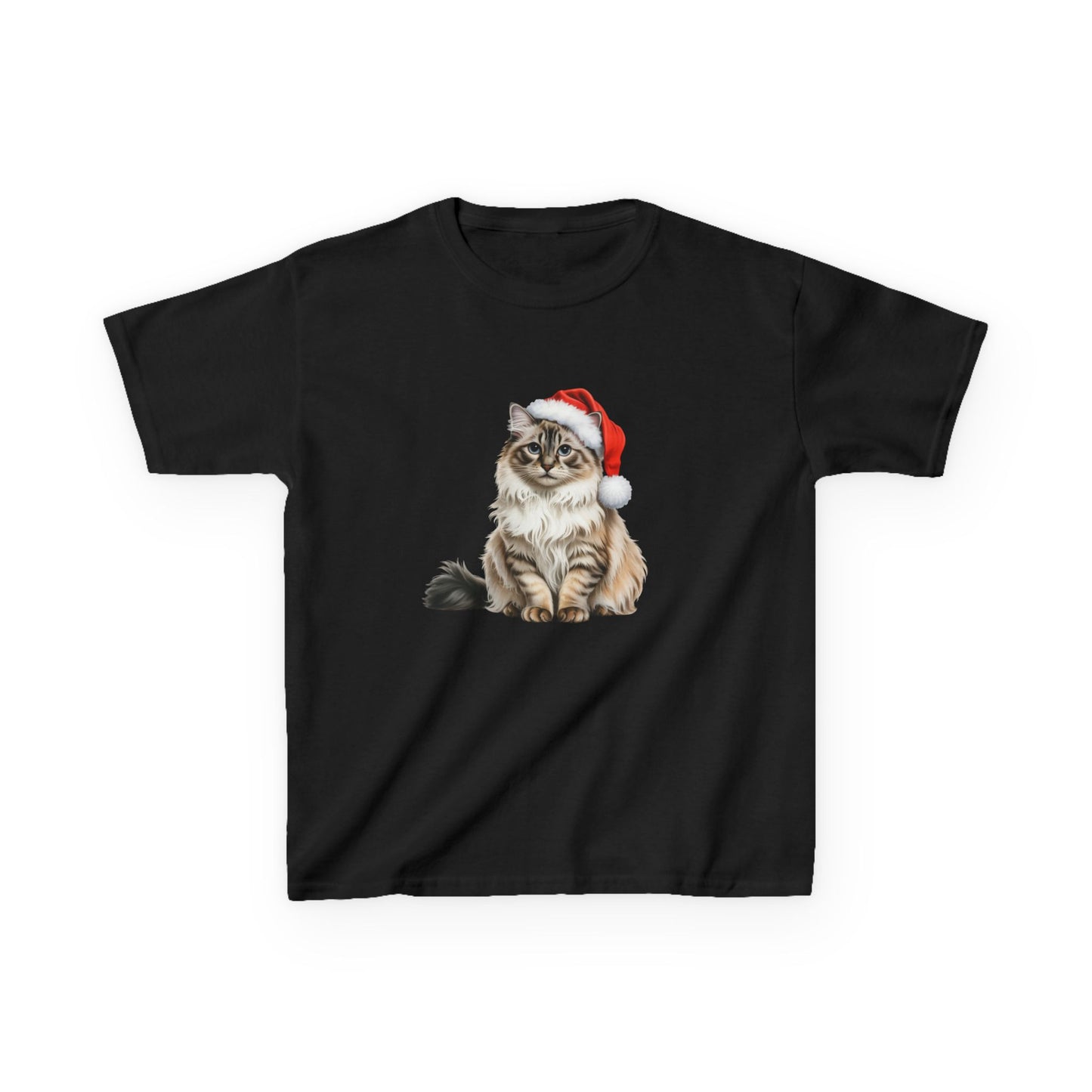 Kids Balinese Cat Christmas cat T-Shirt, Festive Balinese Cat Kids Christmas Tee, Cute Pet Lover Shirt, Holiday Apparel, Great Gift for cat Owners