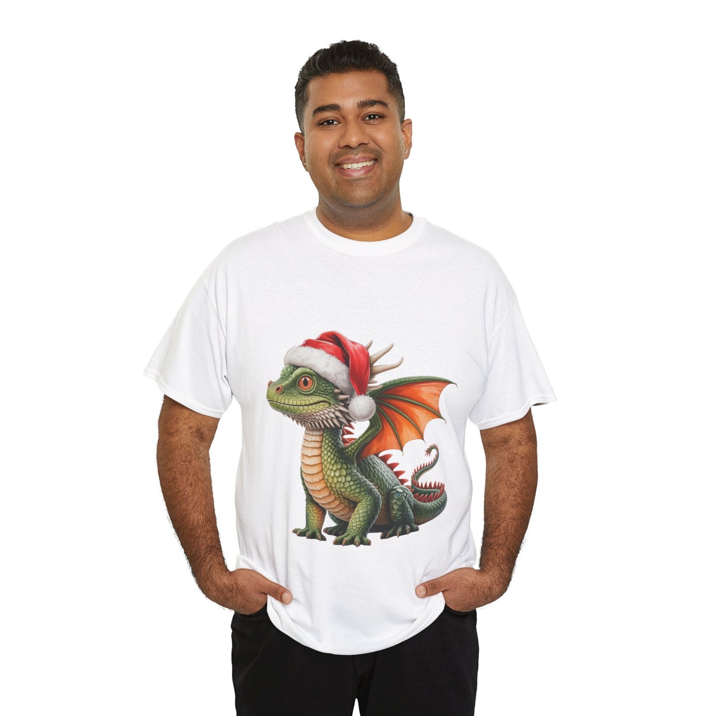 Dragon Christmas T-Shirt, Festive Dragon Graphic Tee, Holiday Shirt, Christmas Apparel, Gift for Dragon Lovers, Cute Pet Tee