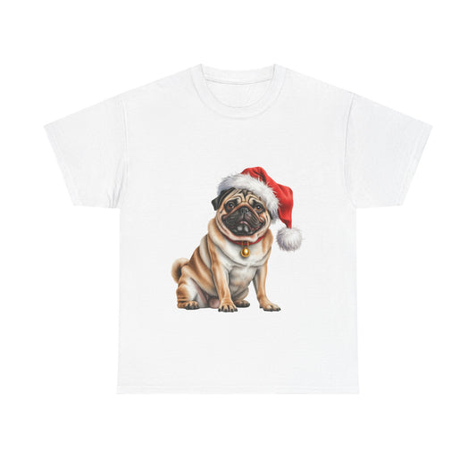 Pug Christmas T-Shirt, Festive Pug Dog Christmas Tee, Cute Pet Lover Shirt, Holiday Apparel, Great Gift for Dog Owners