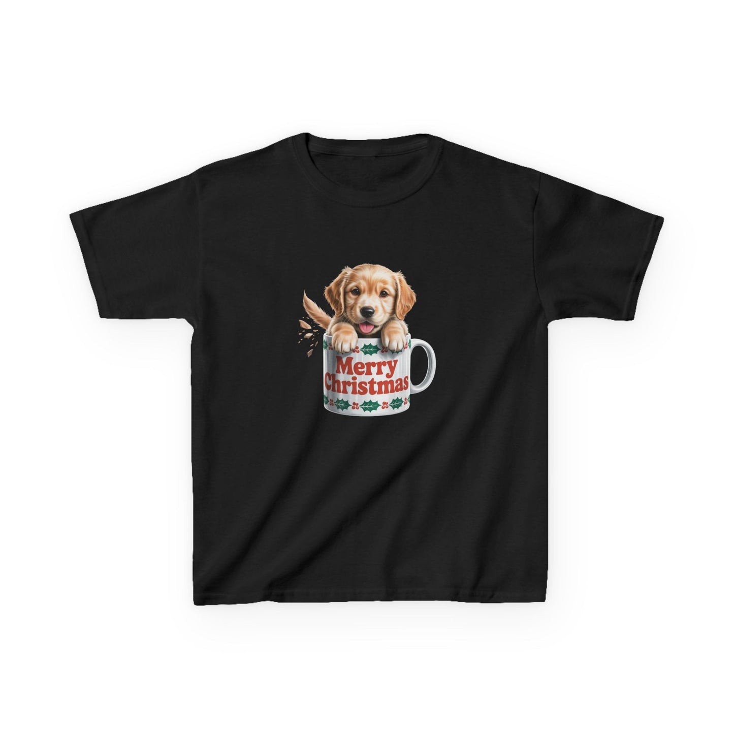 Kids Christmas Dog T-Shirt, Festive Dog Kids Christmas Tee, Cute Pet Lover Shirt, Holiday Apparel, Great Gift for Dog Owners