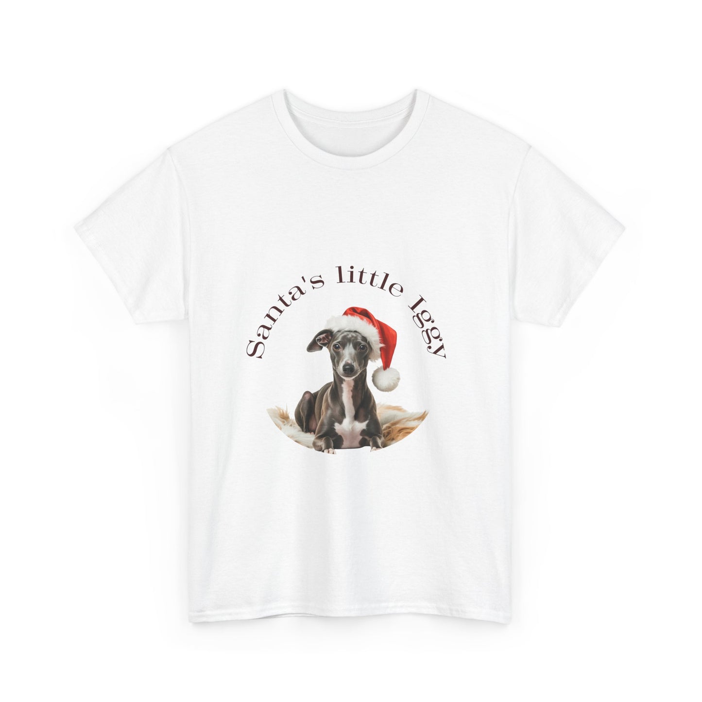 Santa's Little Iggy T-Shirt, Festive Iggy Dog Christmas Tee, Cute Pet Lover Shirt, Holiday Apparel, Great Gift for Dog Owners