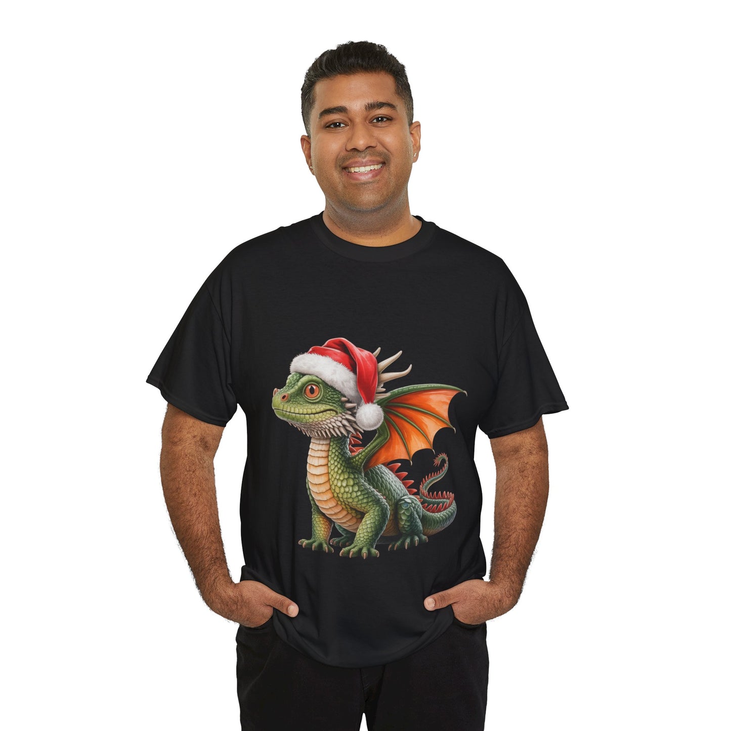 Dragon Christmas T-Shirt, Festive Dragon Graphic Tee, Holiday Shirt, Christmas Apparel, Gift for Dragon Lovers, Cute Pet Tee