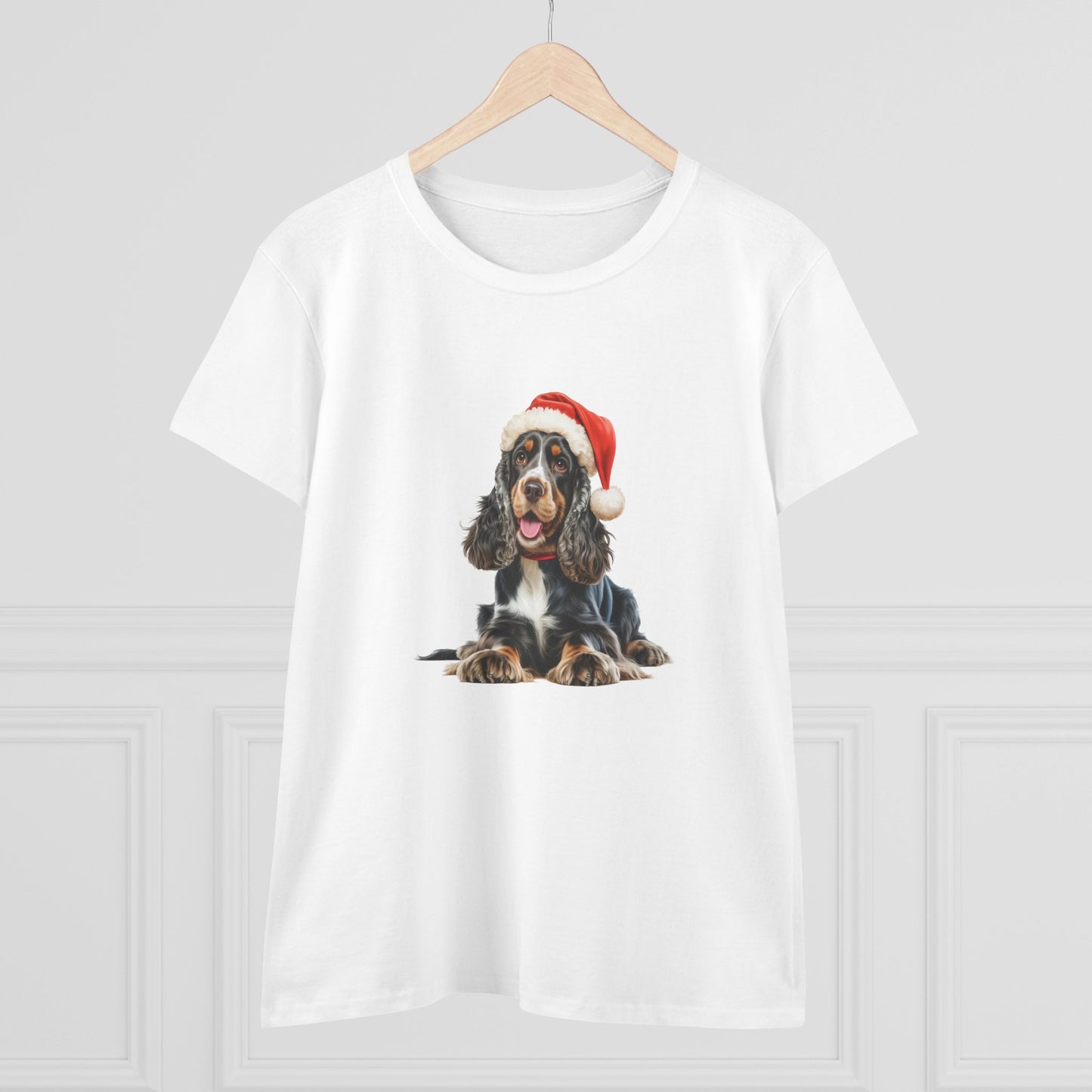 Paws, Love, and Cocker Spaniel Cheer! T-Shirt, Festive Cavoodle Dog Christmas Tee, Cute Pet Lover Shirt, Holiday Apparel, Great Gift for Dog Owners, Preppy Style Top