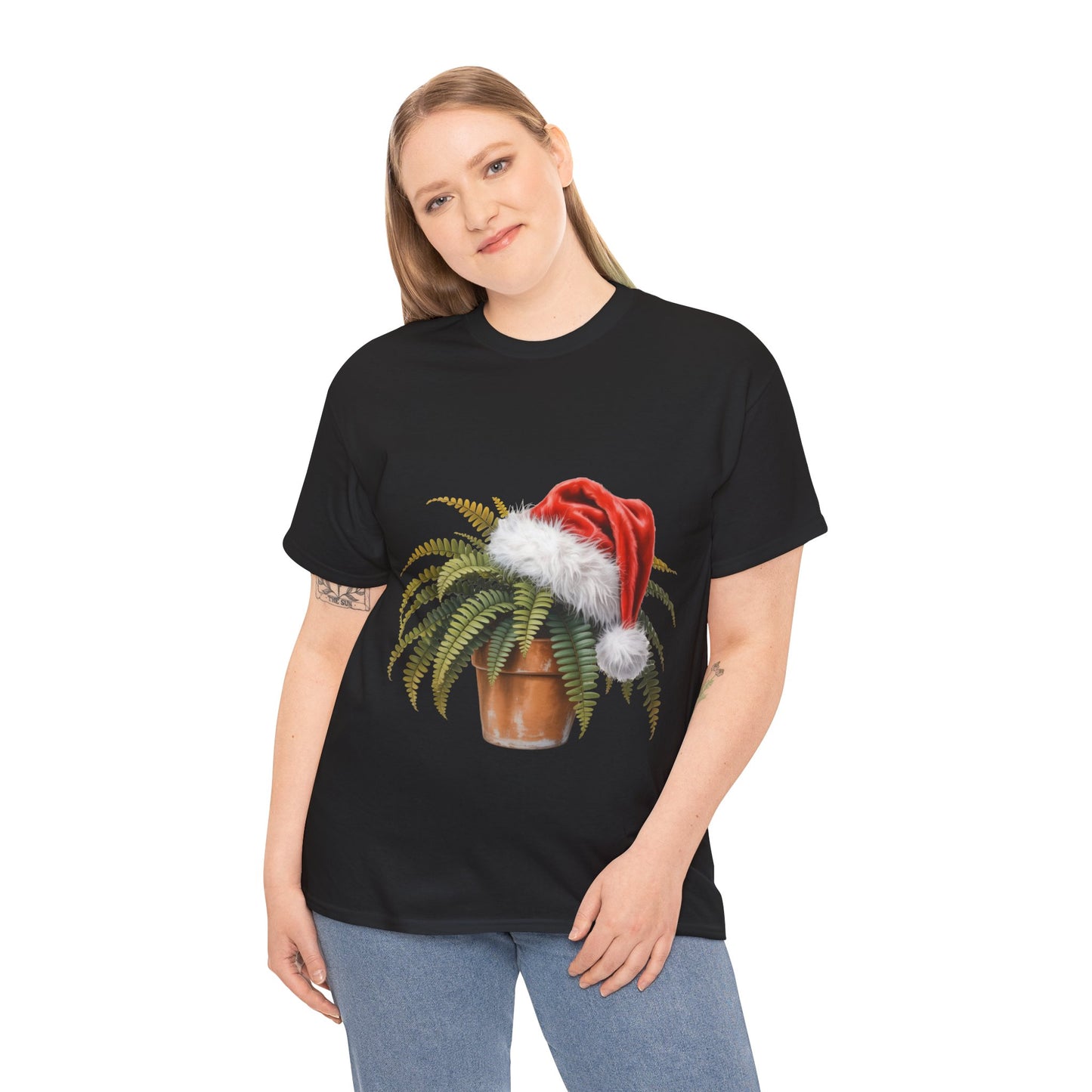 Fern Christmas T-Shirt, Festive Fern in Santa Hat Tee for Plant Lovers T-Shirt – Holiday Plant Lover Tee, Festive Botanical Shirt, Greenery Xmas Gift, Nature Lover Apparel, Holiday Garden Shirt for Plant Lovers