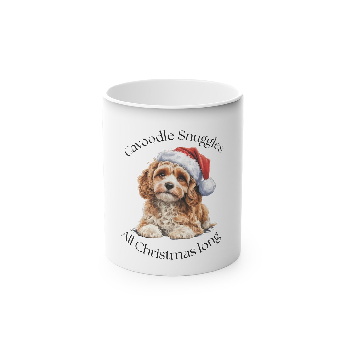 Cavoodle snuggles all Christmas long Magic Mug - Christmas Gift for Dog Lovers, Pet Mug, Holiday Decor, Cute Coffee Cup, Seasonal Present