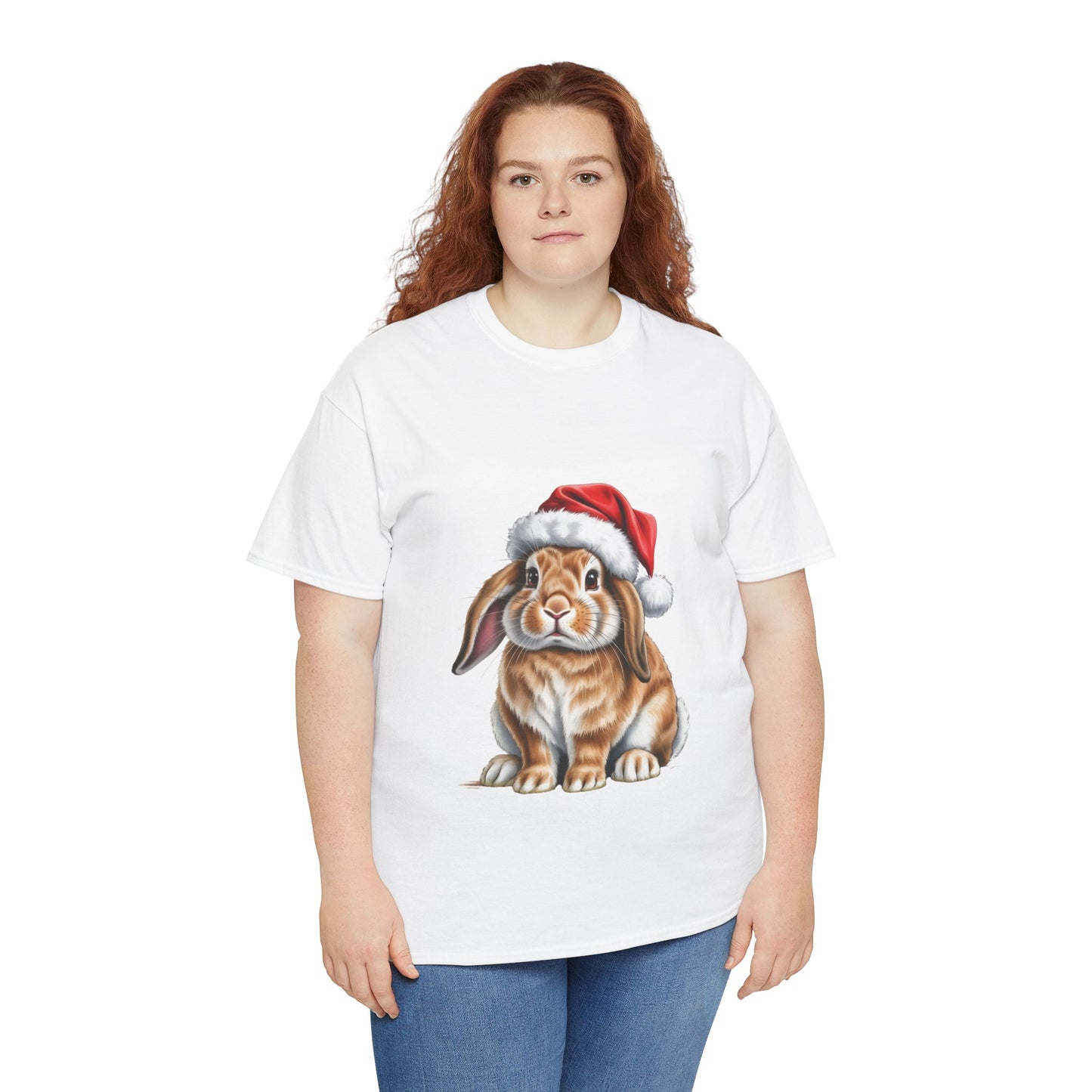 Christmas Lop Bunny T-Shirt – Holiday Rabbit Lover Tee, Festive Bunny Shirt, Cute Lop Ear Xmas Gift, Pet Lover Apparel, Holiday Farm Animal Shirt for Bunny Lovers