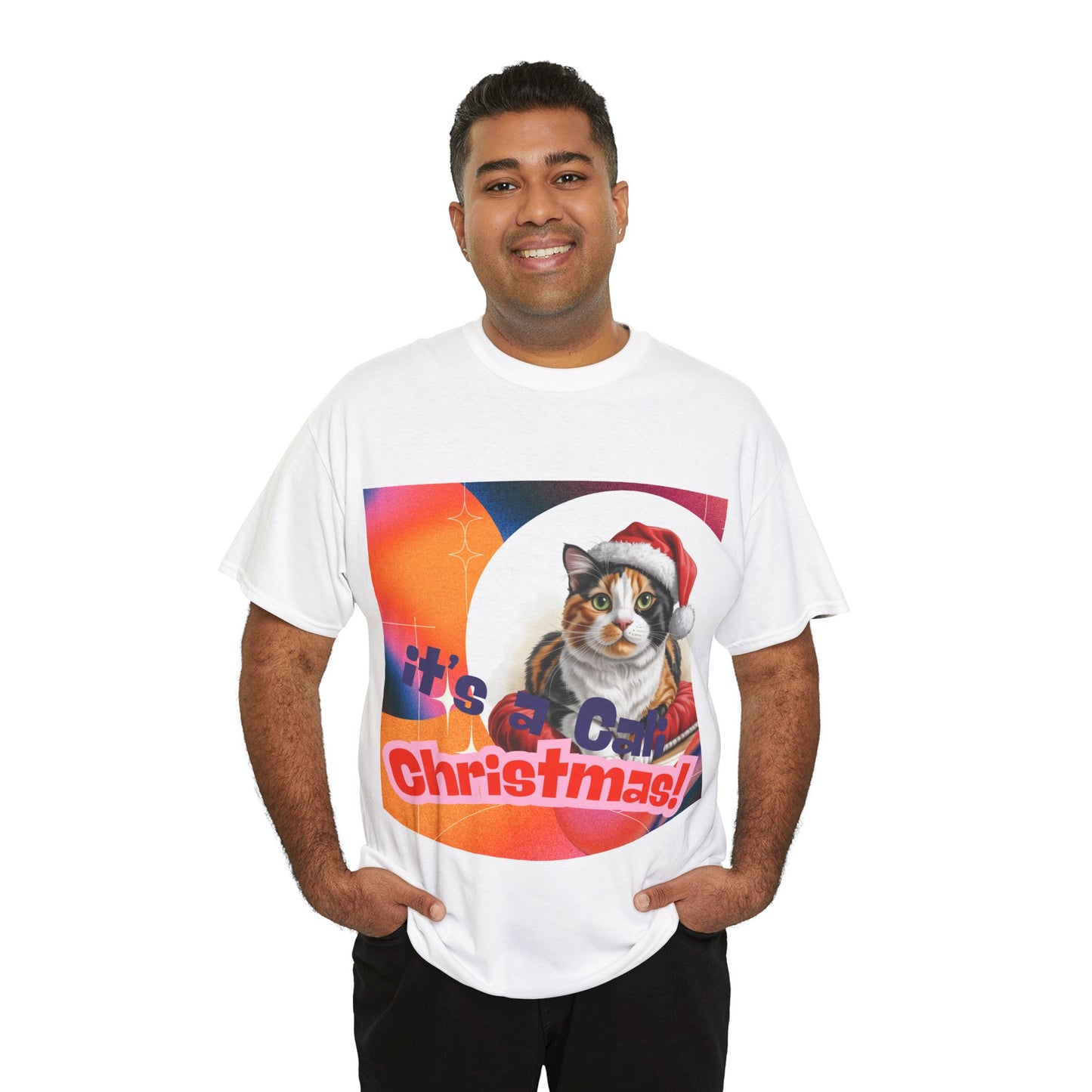 Cali Cat Christmas T-Shirt, Festive Cali Cat Christmas Tee, Cute Pet Lover Shirt, Holiday Apparel, Great Gift for cat Owners