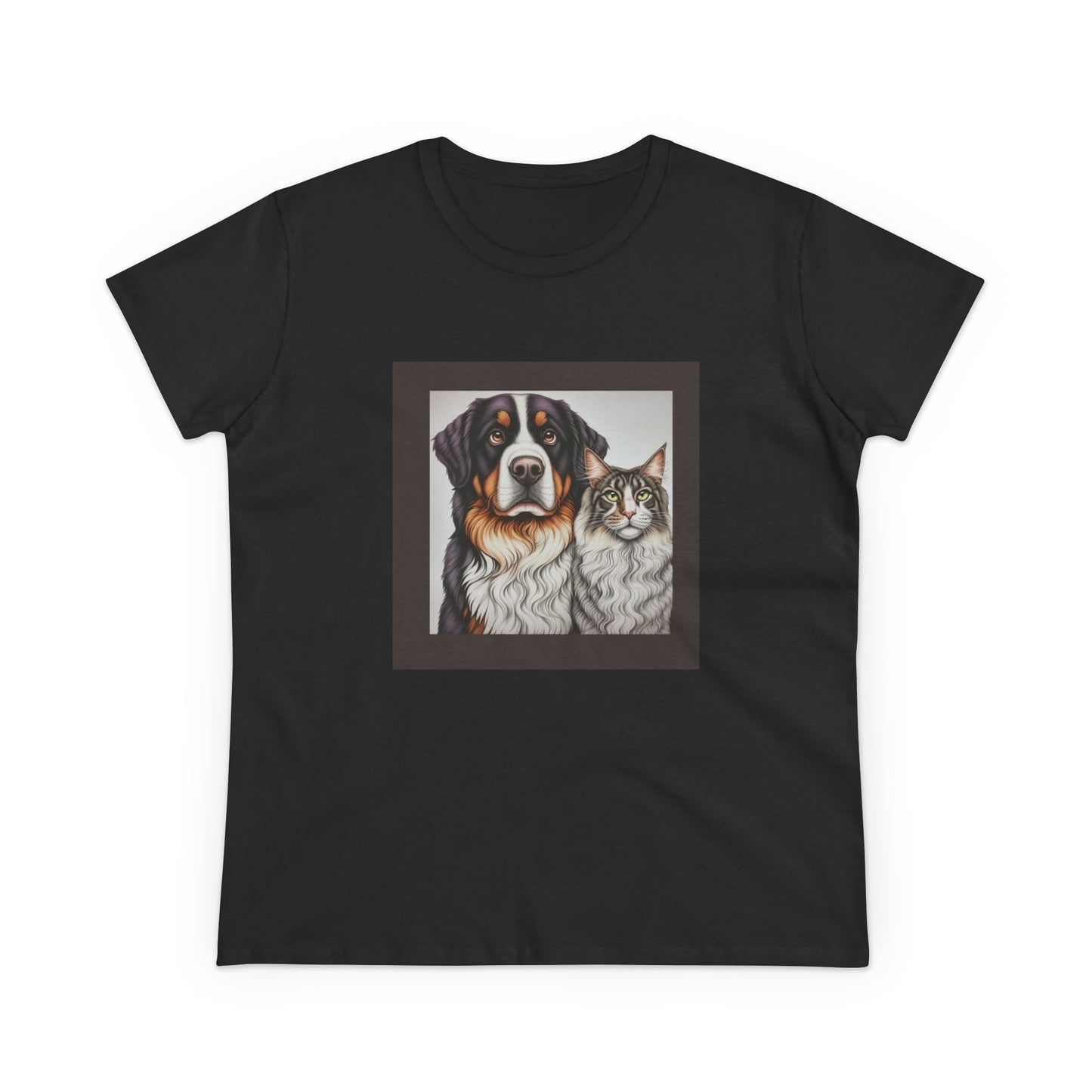 Custom Tee Burnese and the Maine coon Tee