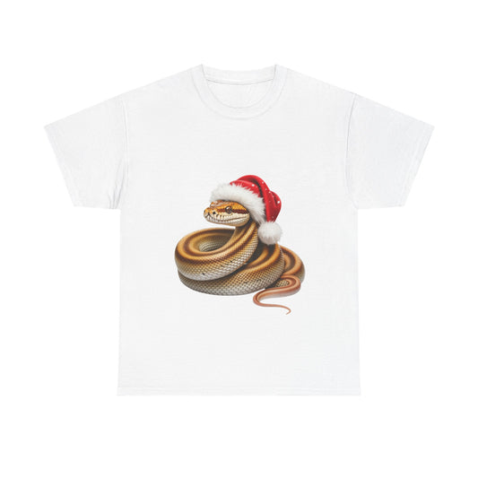 Christmas Python Snake T-Shirt – Holiday Reptile Lover Tee, Festive Snake Shirt, Cute Python Xmas Gift, Nature Lover Apparel, Holiday Exotic Pet Shirt for Python Lovers