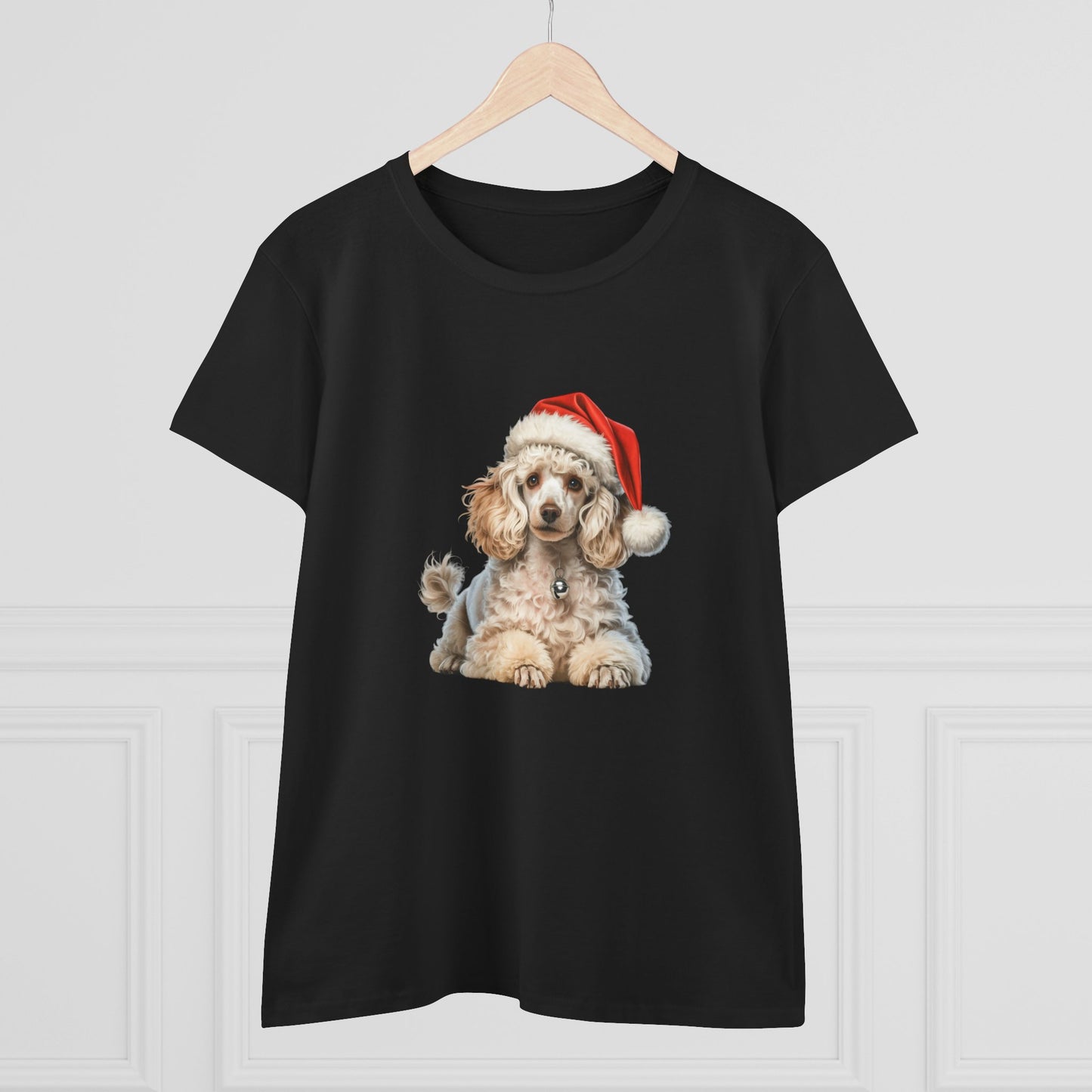 Poodle Christmas T-Shirt, Festive Chocolate Labrador Dog Christmas Tee, Cute Pet Lover Shirt, Holiday Apparel, Great Gift for Dog Owners