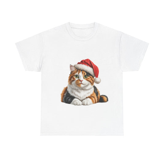Calico Christmas T-Shirt, Festive Ginger Cat Christmas Tee, Cute Pet Lover Shirt, Holiday Apparel, Great Gift for Pet Owners