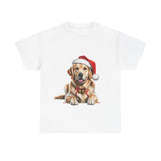 Golden Retriever T-Shirt, Festive Golden Retriever Dog Christmas Tee, Cute Pet Lover Shirt, Holiday Apparel, Great Gift for Dog Owners