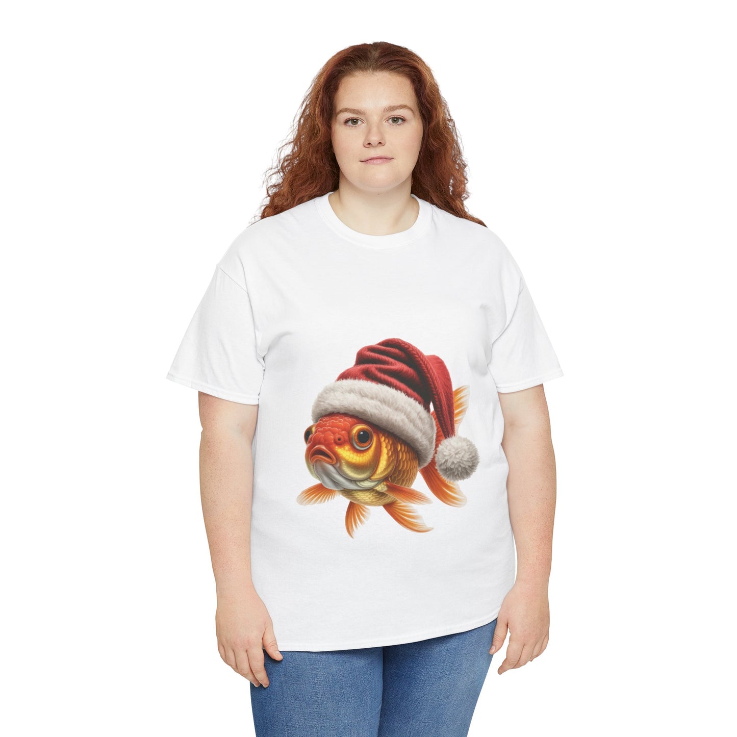 Christmas Goldfish T-Shirt – Holiday Fish Lover Tee, Festive Aquarium Shirt, Cute Goldfish Xmas Gift, Nature Lover Apparel, Holiday Pet Fish Shirt for Goldfish Lovers
