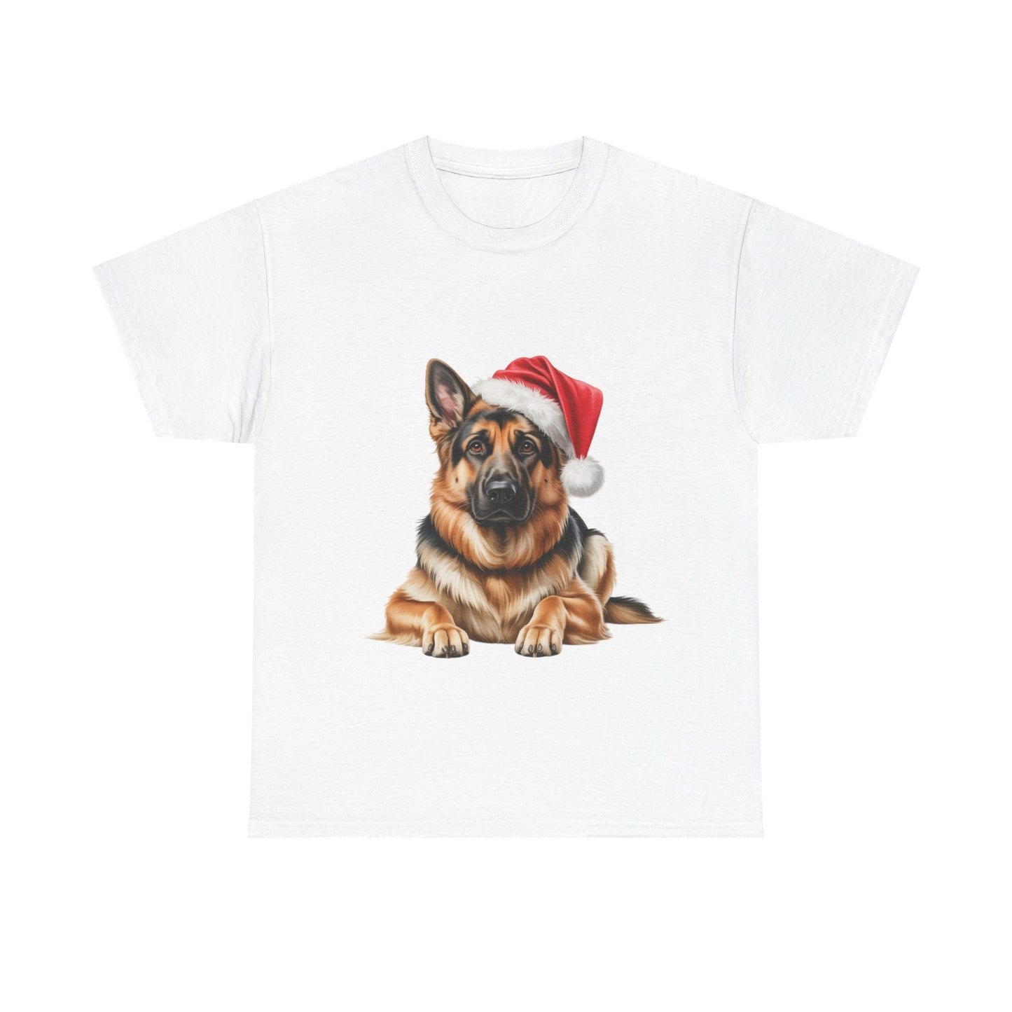 German Shepherd T-Shirt, Festive German Shepherd Dog Christmas Tee, Cute Pet Lover Shirt, Holiday Apparel, Great Gift for Dog Owners