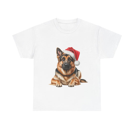 German Shepherd T-Shirt, Festive German Shepherd Dog Christmas Tee, Cute Pet Lover Shirt, Holiday Apparel, Great Gift for Dog Owners
