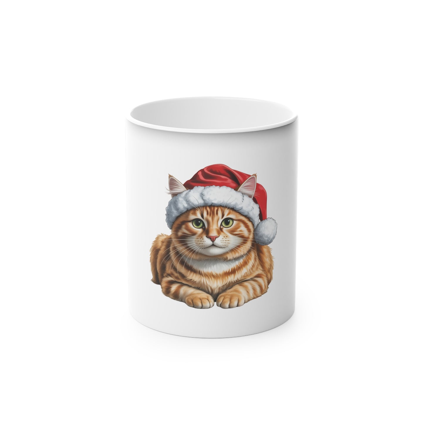 Merry Ginger cat-mas Magic Mug, Holiday Gift, Cute Pet Lover Mug, Fun Coffee Cup, Festive Decor