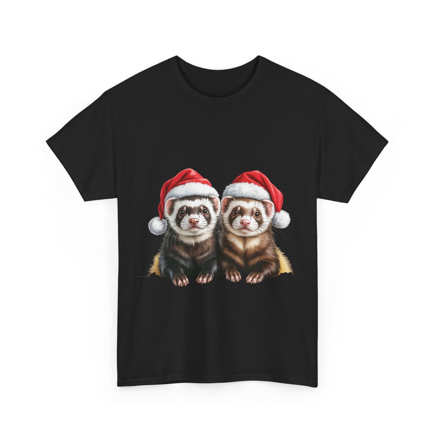 Furry Ferret Friends Christmas T-Shirt, Festive Ferret Christmas Tee, Cute Pet Ferret Lover Shirt, Holiday Apparel, Great Gift for Pet Owners