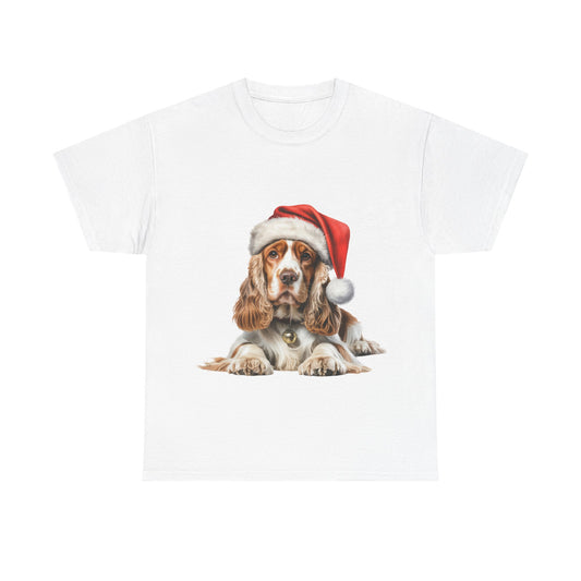 Cocker Spaniel Christmas T-Shirt, Festive Cocker Spaniel Dog Christmas Tee, Cute Pet Lover Shirt, Holiday Apparel, Great Gift for Dog Owners