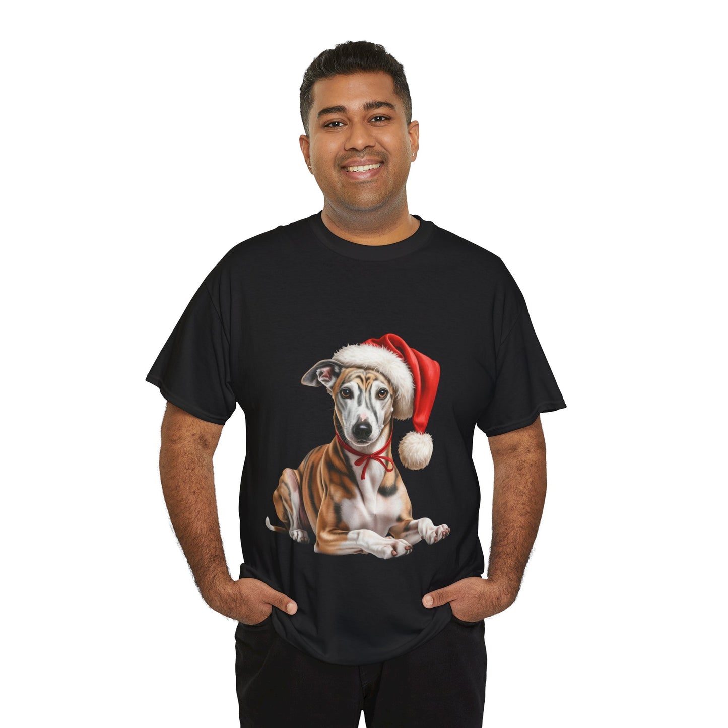 Merry Greyhound-mas T-Shirt, Festive Greyhound Dog Christmas Tee, Cute Pet Lover Shirt, Holiday Apparel, Great Gift for Dog Owners