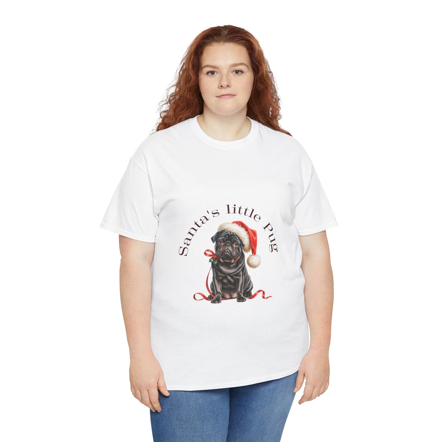Santa's little Pug Christmas T-Shirt, Festive Black Pug Dog Christmas Tee, Cute Pet Lover Shirt, Holiday Apparel, Great Gift for Dog Owners