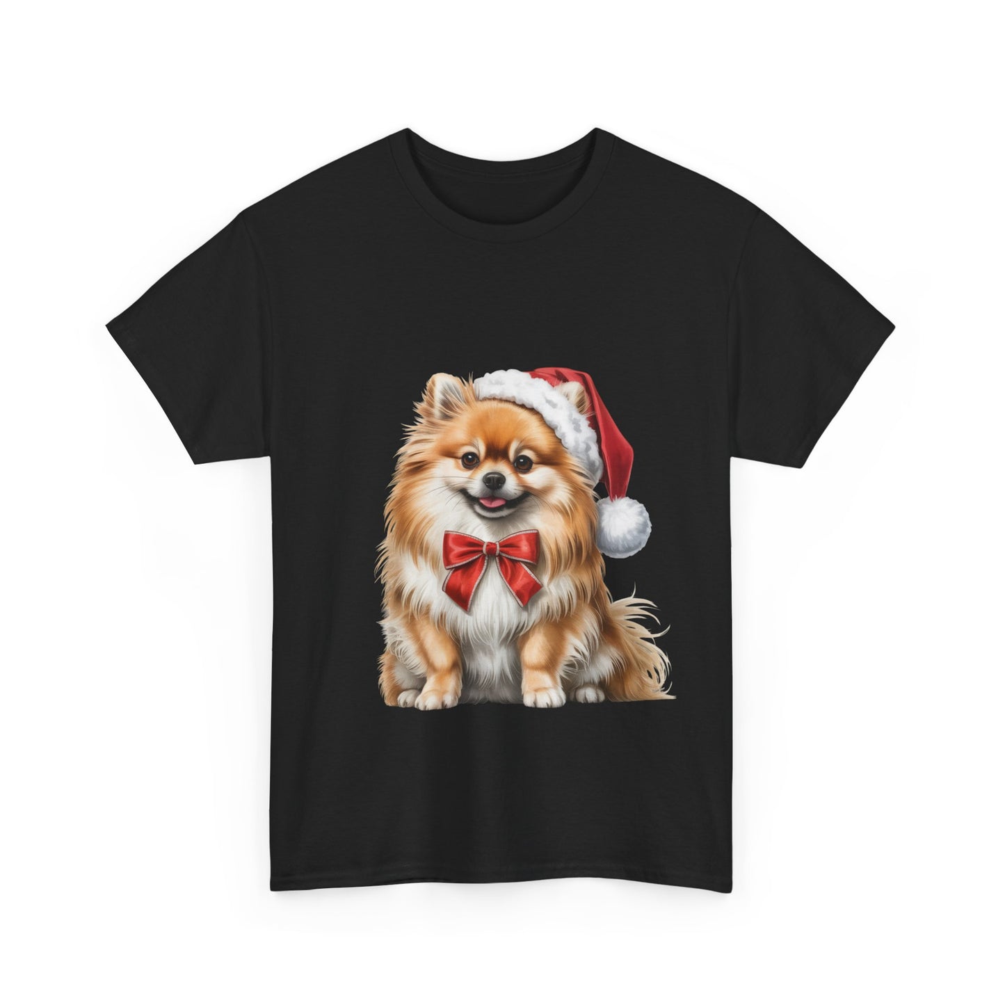 Pomeranian in Santa Hat Shirt T-Shirt, Festive Blue Heeler Dog Christmas Tee, Cute Pet Lover Shirt, Holiday Apparel, Great Gift for Dog Owners