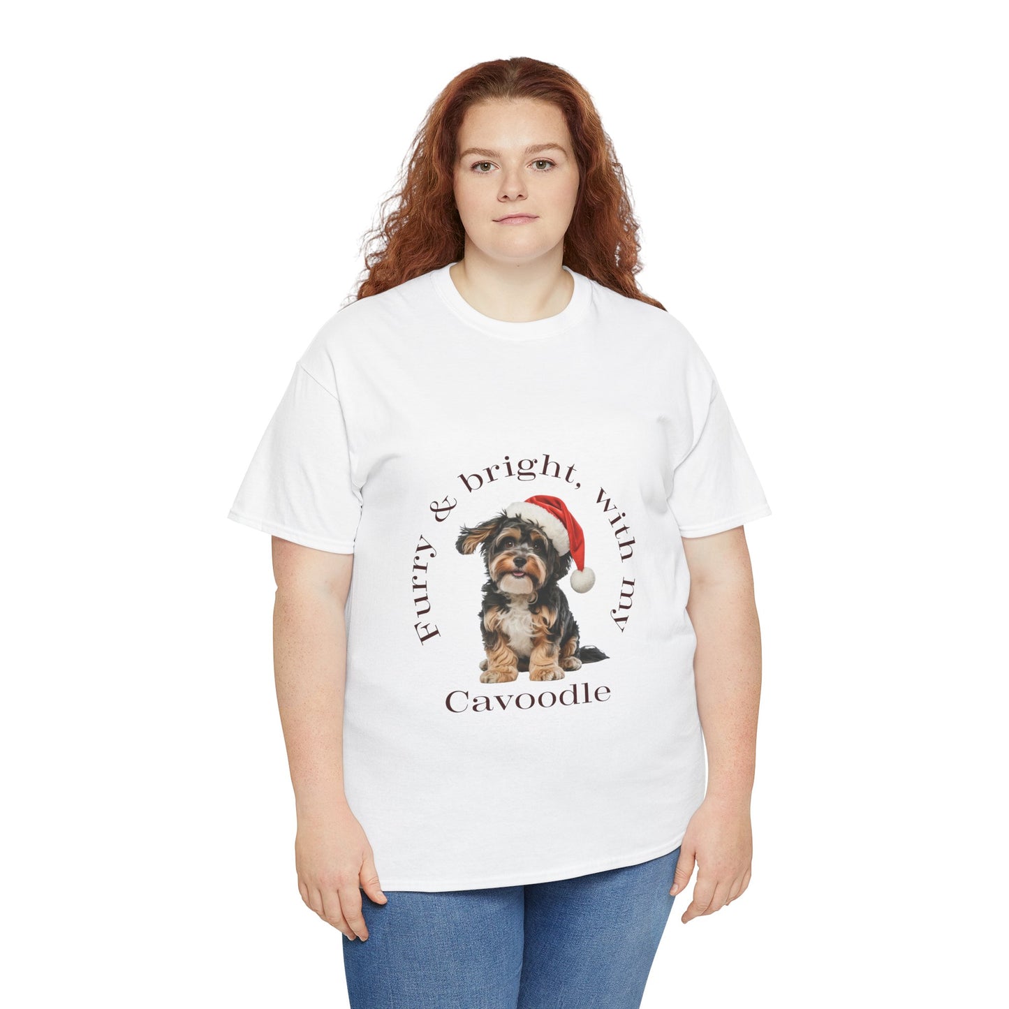 Furry & Bright with my Cavoodle Christmas T-Shirt, Festive Cavoodle  Christmas Tee, Cute Pet Lover Shirt, Holiday Apparel, Great Gift for Dog Owners