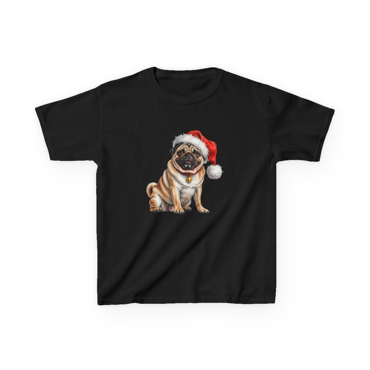 Kids Pug Christmas Dog T-Shirt, Festive Pug Dog Kids Christmas Tee, Cute Pet Lover Shirt, Holiday Apparel, Great Gift for Dog Owners