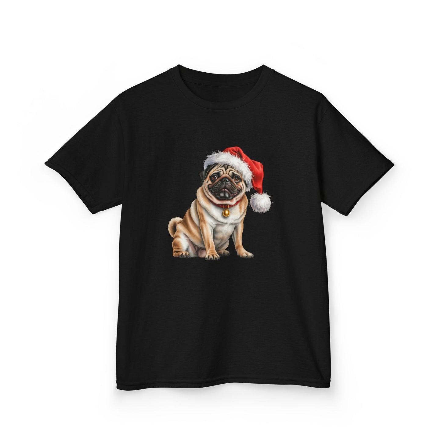 Kids Pug Christmas Dog T-Shirt, Festive Pug Dog Kids Christmas Tee, Cute Pet Lover Shirt, Holiday Apparel, Great Gift for Dog Owners