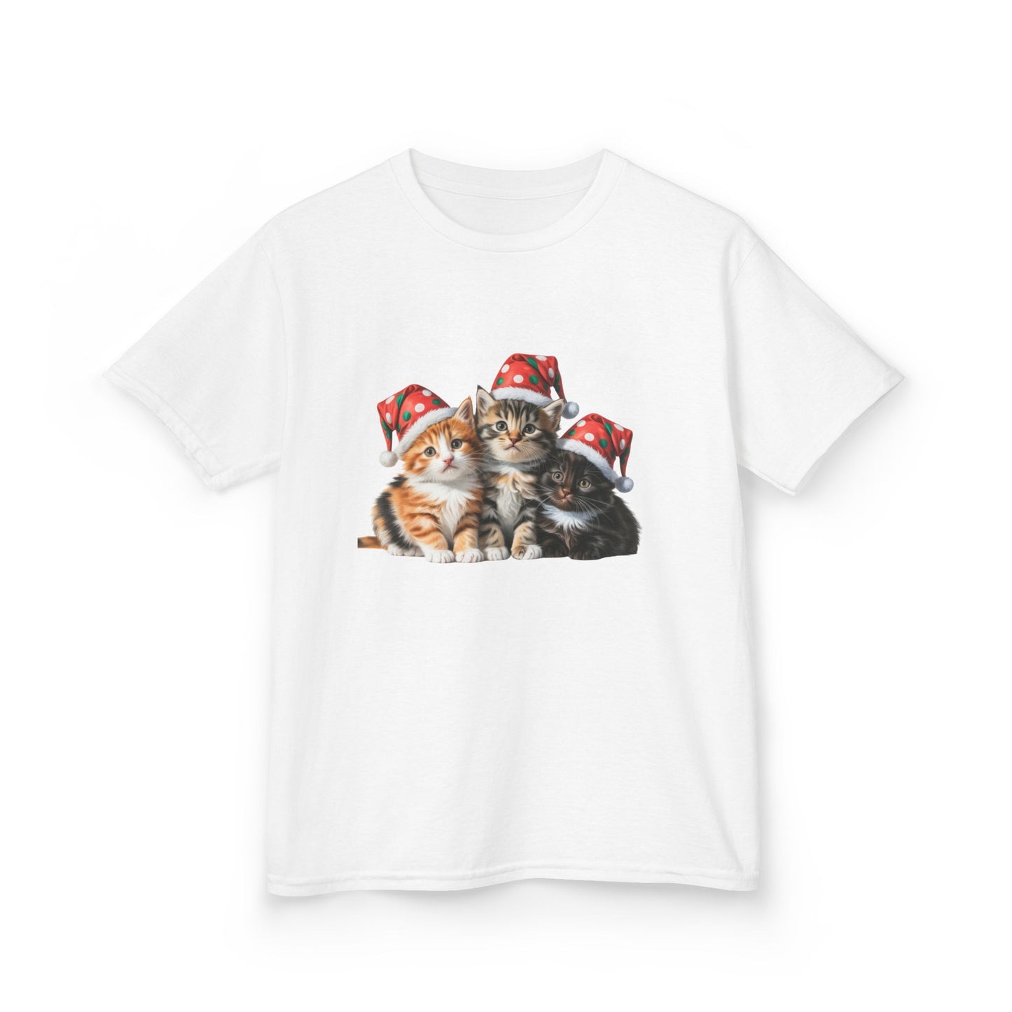 Kids Christmas Cat T-Shirt, Festive Cat Kids Christmas Tee, Cute Pet Lover Shirt, Holiday Apparel, Great Gift for Cat Owners
